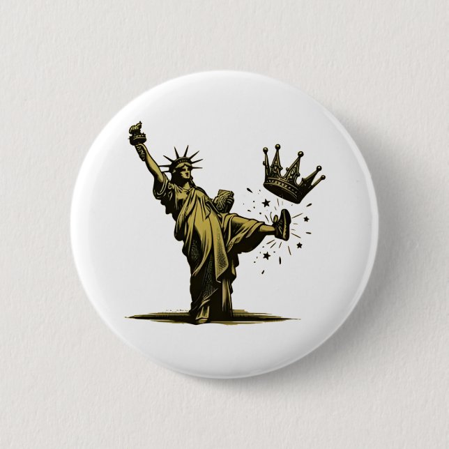 No King in America Liberity Status Pro Democrat Button (Front)