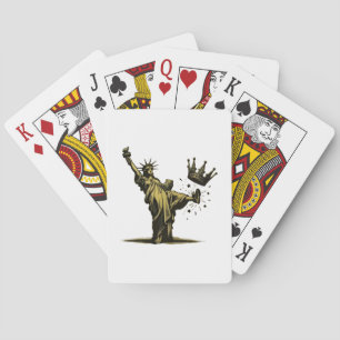 No King in America Liberity Status Pro Democrat Poker Cards