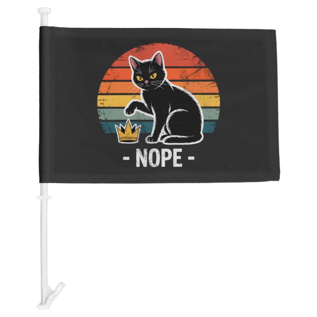 No King No War No Ice Car Flag (Front)