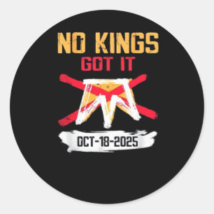 No King Patriotic Freedom No Kings In America Crea Classic Round Sticker