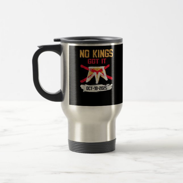 No King Patriotic Freedom No Kings In America Crea Travel Mug (Left)