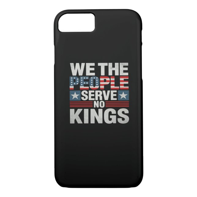 No King Patriotic Freedom No Kings In America Retr Case-Mate iPhone Case (Back)