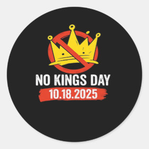 No King Patriotic Freedom No Kings In America Retr Classic Round Sticker