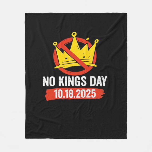 No King Patriotic Freedom No Kings In America Retr Fleece Blanket (Front)