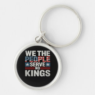 No King Patriotic Freedom No Kings In America Retr Keychain
