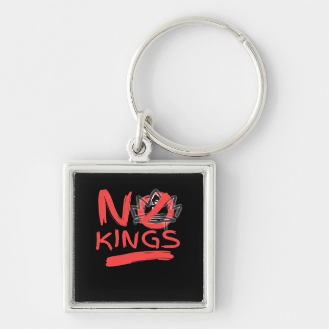 No King Simple Clean Design Keychain (Front)