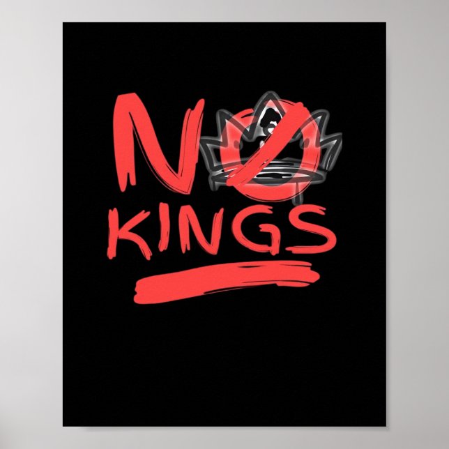 No King Simple Clean Design Poster (Front)