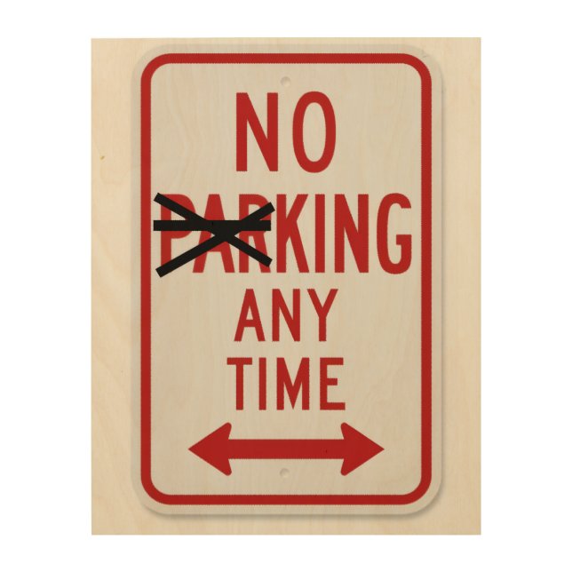 "NO king" Wood Wall Art (Front)