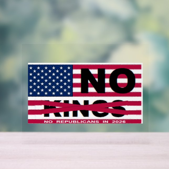 NO KINGS ACRYLIC SIGN (Neutral)