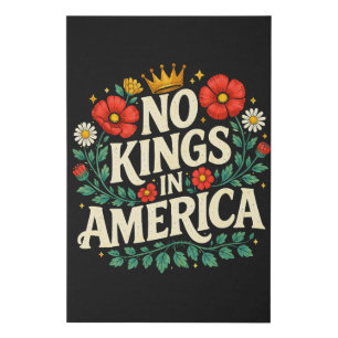 No Kings America Faux Canvas Print