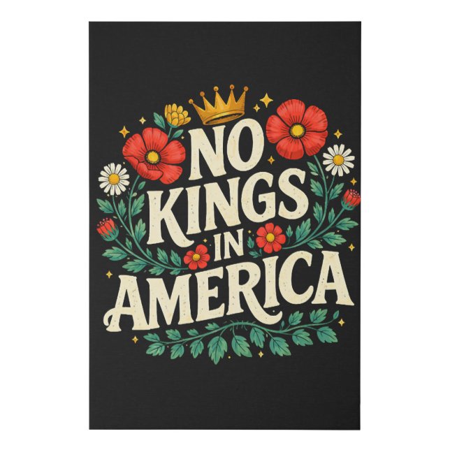 No Kings America Faux Canvas Print (Front)