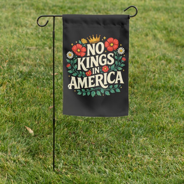 No Kings America Garden Flag (In SItu)