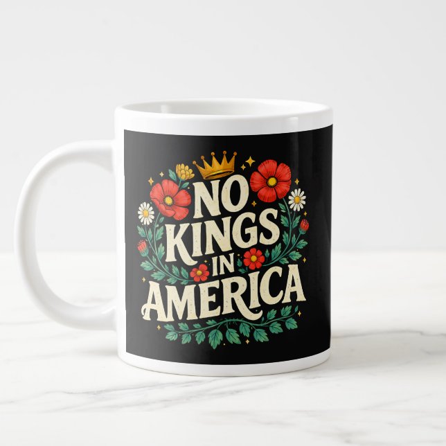 No Kings America Giant Coffee Mug (Left)
