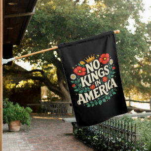 No Kings America House Flag