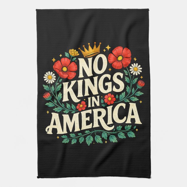 No Kings America Kitchen Towel (Vertical)