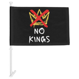 No Kings America Protest Democracy Anti-Trump I Car Flag