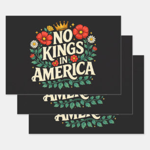 No Kings America Wrapping Paper Sheets