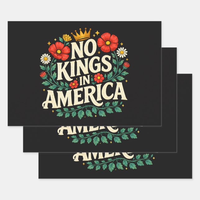 No Kings America Wrapping Paper Sheets (Set)