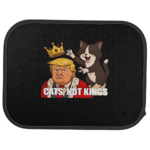 No Kings Anti Cats Funny Classic Style Car Floor Mat