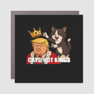No Kings Anti Cats Funny Classic Style Car Magnet