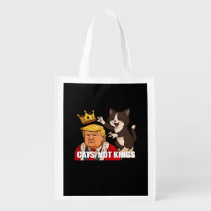 No Kings Anti Cats Funny Classic Style Grocery Bag