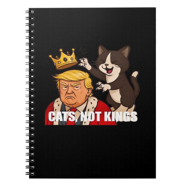 No Kings Anti Cats Funny Classic Style Notebook (Front)