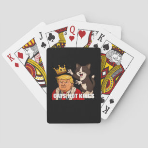 No Kings Anti Cats Funny Classic Style Poker Cards