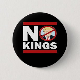 No Kings Anti Classic Minimal Clean Button
