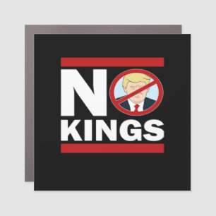 No Kings Anti Classic Minimal Clean Car Magnet