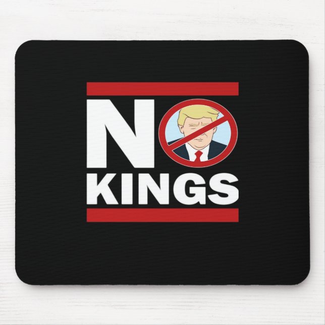 No Kings Anti Classic Minimal Clean Mouse Pad (Front)