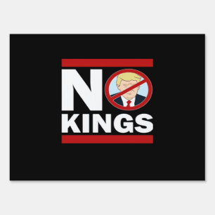 No Kings Anti Classic Minimal Clean Sign