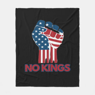 No Kings Anti Classic Retro Style Fleece Blanket