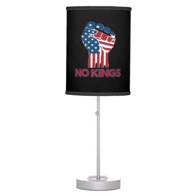 No Kings Anti Classic Retro Style Table Lamp (Front)