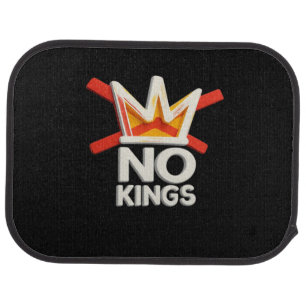 No Kings Anti Minimal Clean Design Car Floor Mat