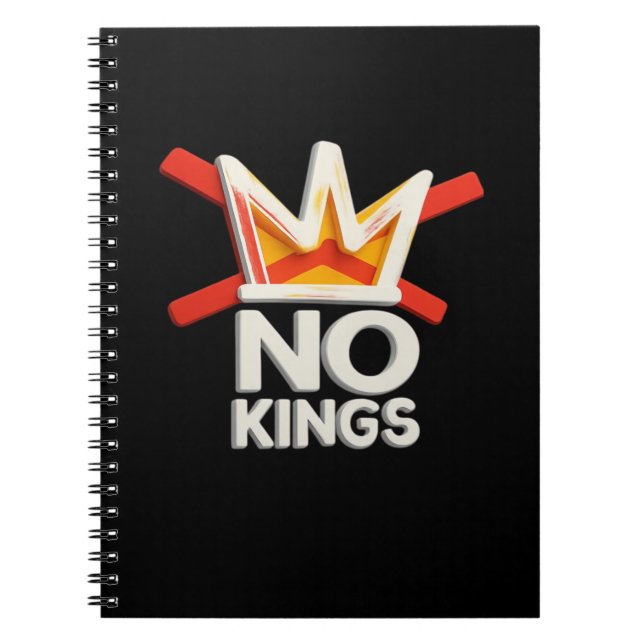 No Kings Anti Minimal Clean Design Notebook (Front)