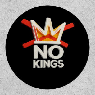 No Kings Anti Minimal Clean Design Patch