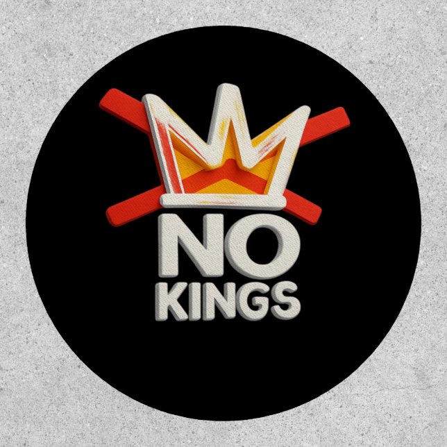 No Kings Anti Minimal Clean Design Patch (Front)