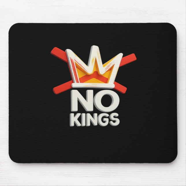 No Kings Anti Minimal Clean Mouse Pad (Front)