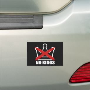 No Kings Anti-Monarchy Chess Pawn Car Magnet