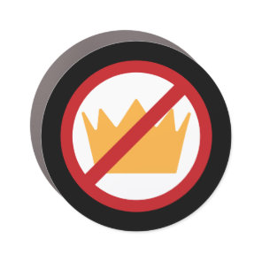 NO KINGS! Anti-Trump Black Car Magnet