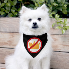 NO KINGS! Anti-Trump Black Pet Bandana Collar