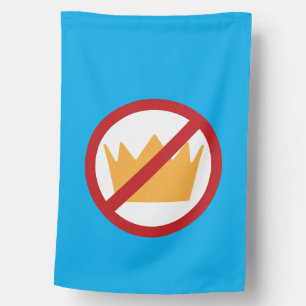 NO KINGS! Anti-Trump Blue House Flag