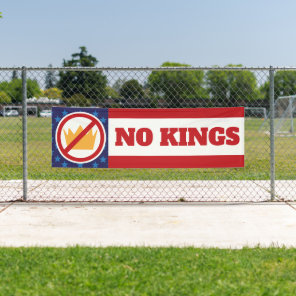 NO KINGS! Anti-Trump Flag OD Banner