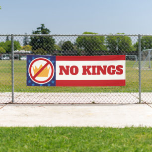 NO KINGS! Anti-Trump Flag OD Banner