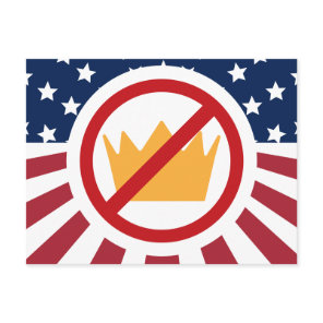 NO KINGS! Anti-Trump Flag Postcard