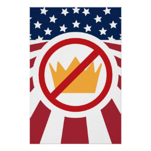 NO KINGS! Anti-Trump Flag Poster