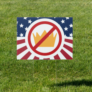 NO KINGS! Anti-Trump Flag Sign