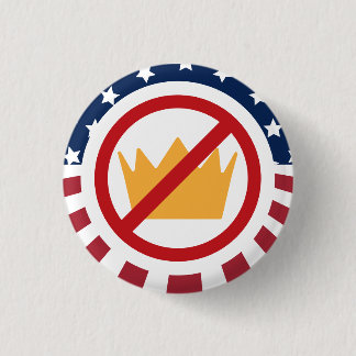 NO KINGS! Anti-Trump Flag Sign Button