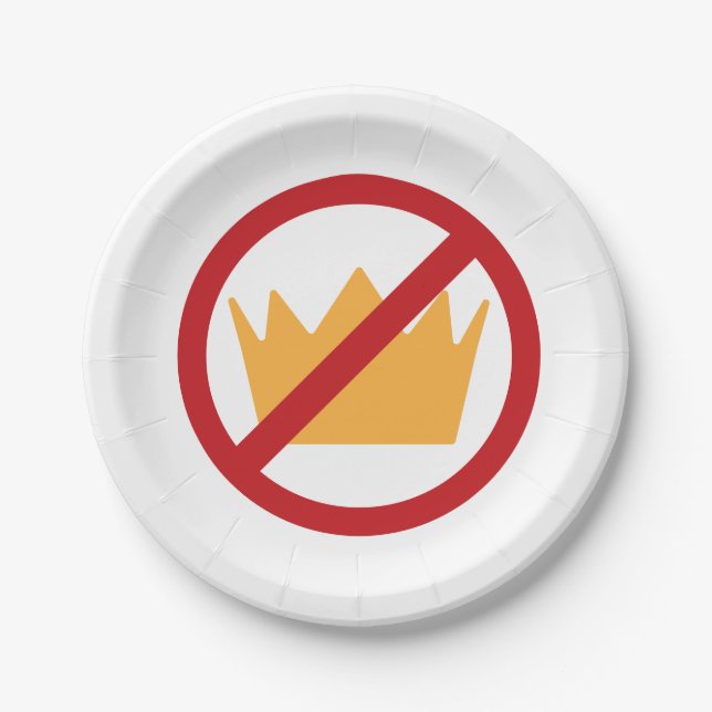 NO KINGS! Anti-Trump Paper Plates (Front)