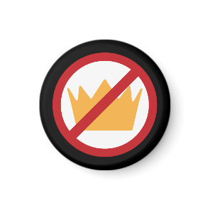 NO KINGS! Anti-Trump Pro-democracy Black Magnet